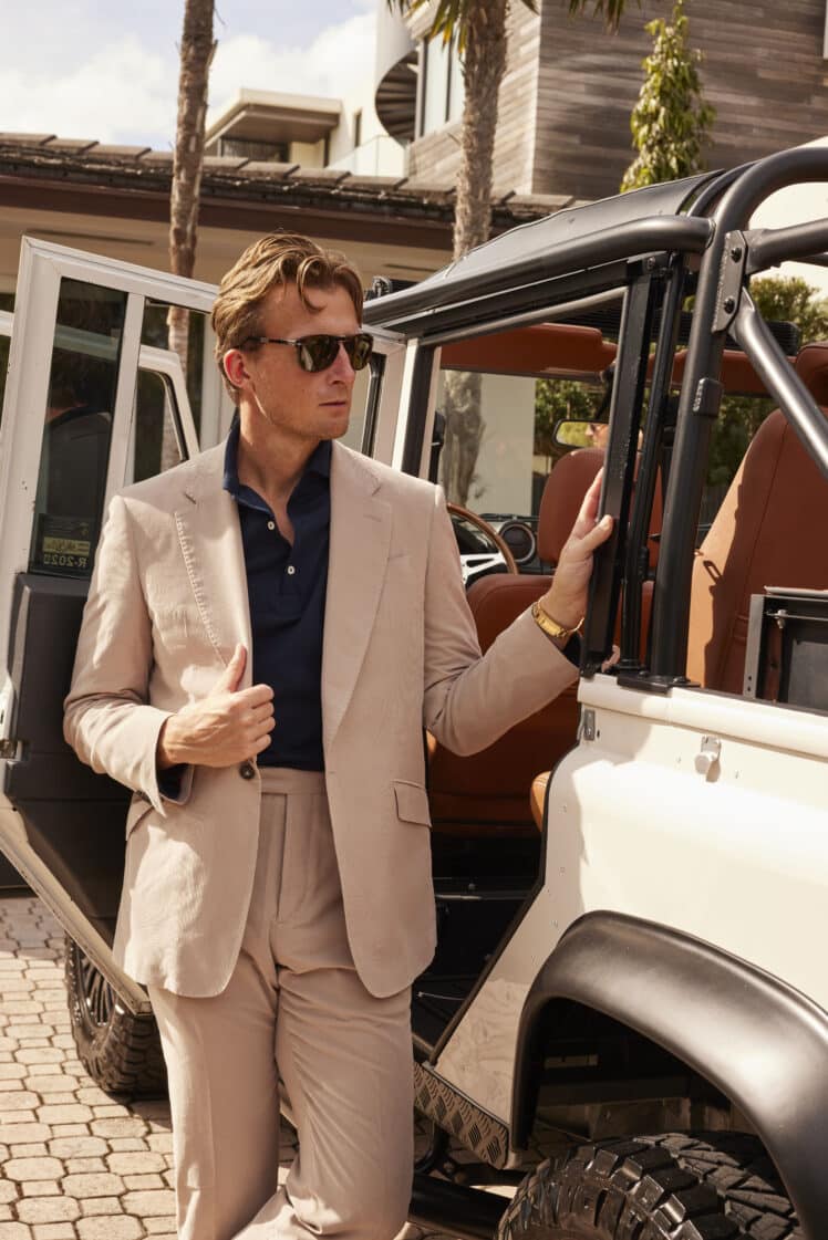 AK MC beige summer cord signature jacket