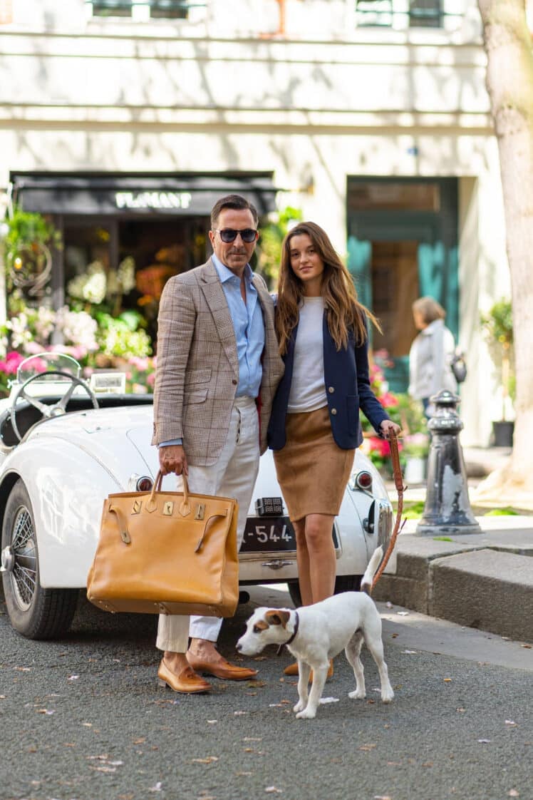 Veste Signature AK MC Brown POW à carreaux en lin mélangé