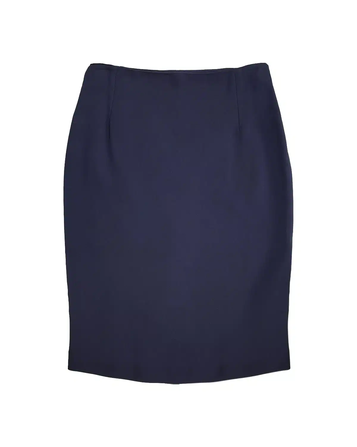 AK MC Women's lightweight wool-blend pencil skirt in navy