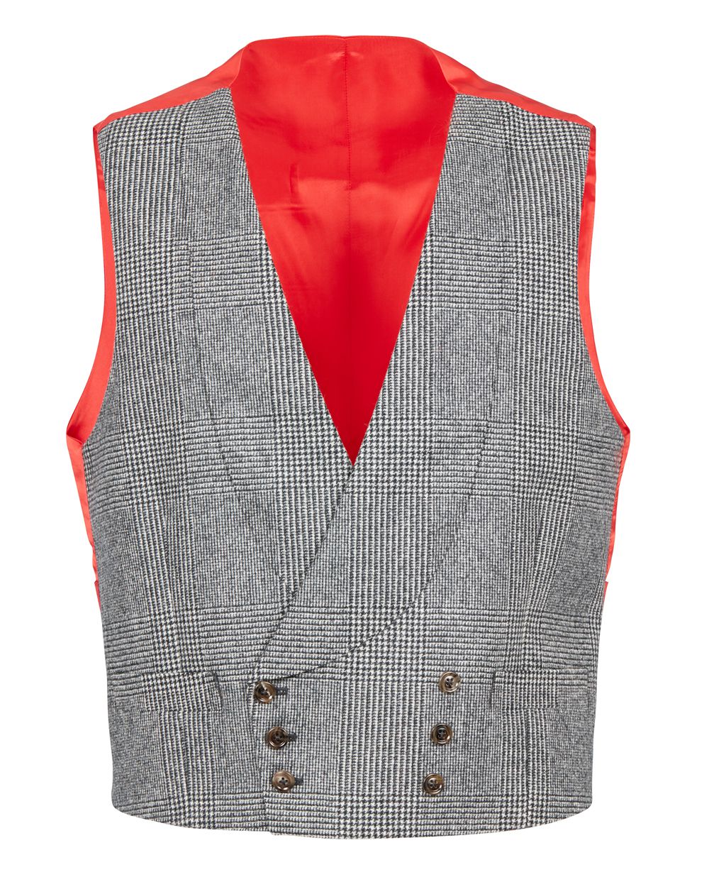 AK MC Grey POW Check VBC Flannel James Waistcoat - Alexander Kraft