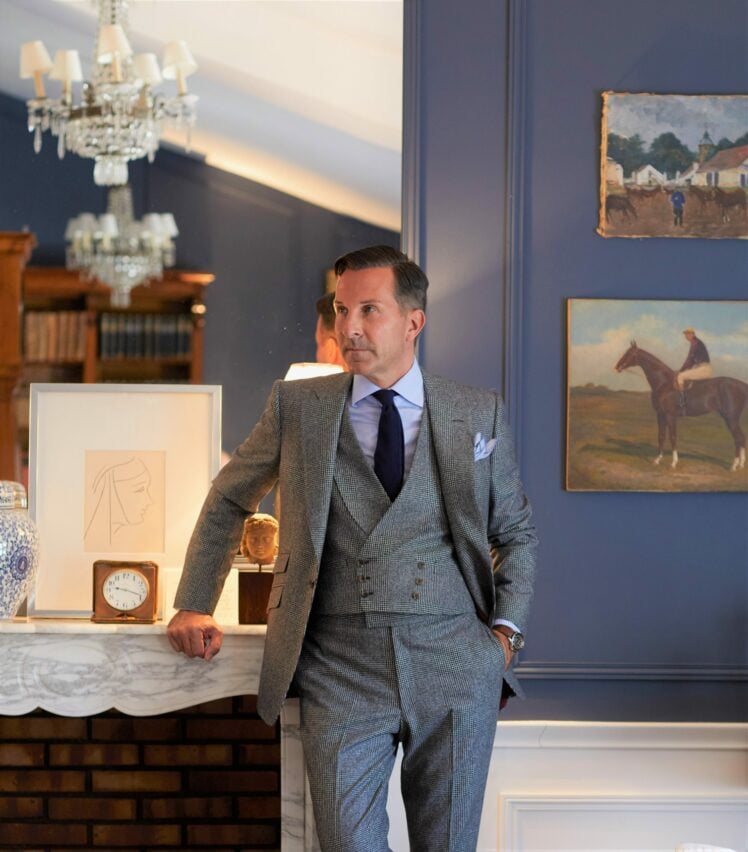 AK MC Grey POW Check VBC Flannel James Waistcoat