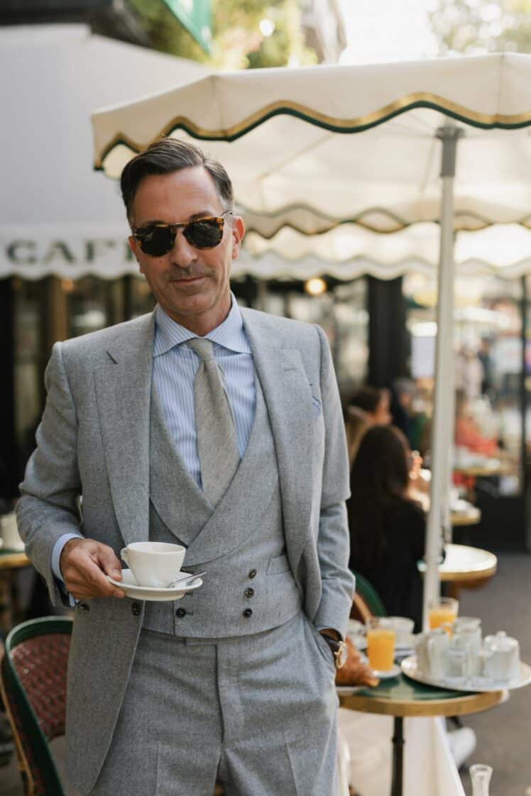 AK MC Signature jacket in light grey VBC flannel