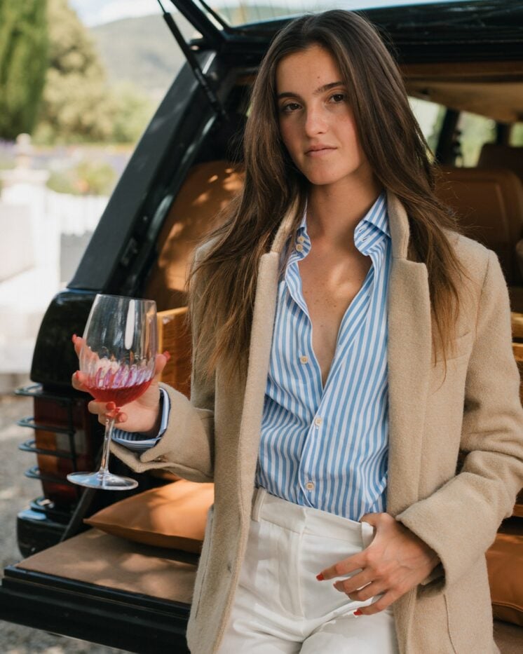 AK MC Women's unstructured unlined Alpaca & Wool jacket in beige