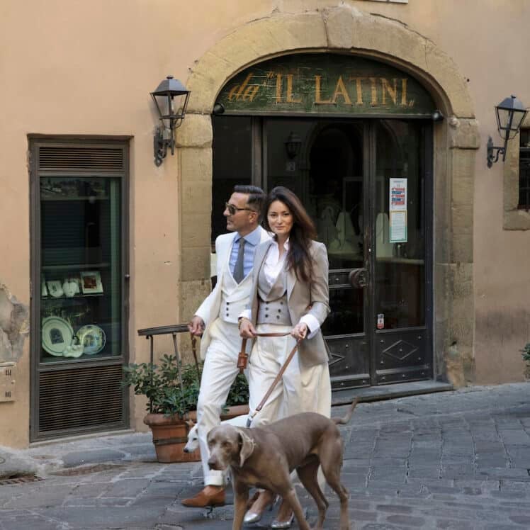 AK MC Gilet femme en laine à rayures grises et à double boutonnage