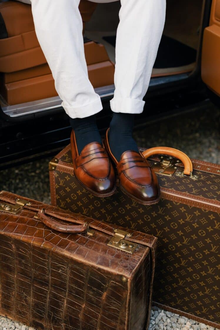 AK MC - Mocassins en veau havane faits main