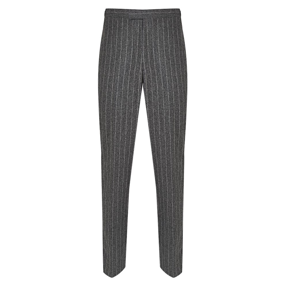 AK MC Grey Chalkstripe Wool Trousers - Alexander Kraft Monte Carlo