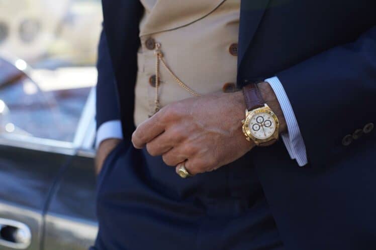 AK MC Beige Gilet en coton à double boutonnage