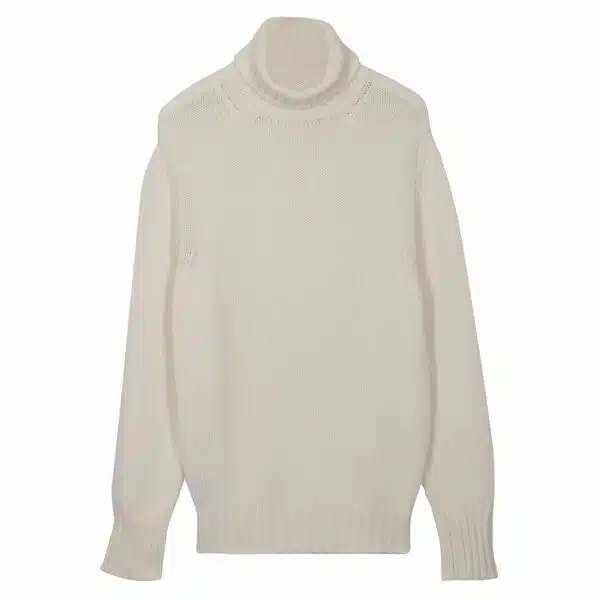 AK MC pure cashmere roll neck sweater cream - Alexander Kraft Monte Carlo