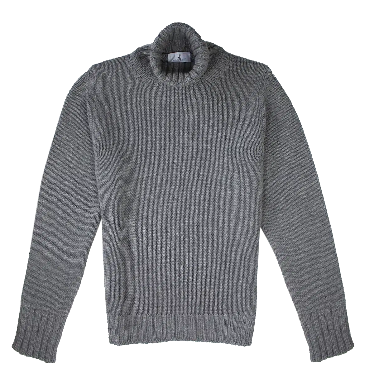 AK MC pure cashmere roll neck sweater grey - Alexander Kraft Monte