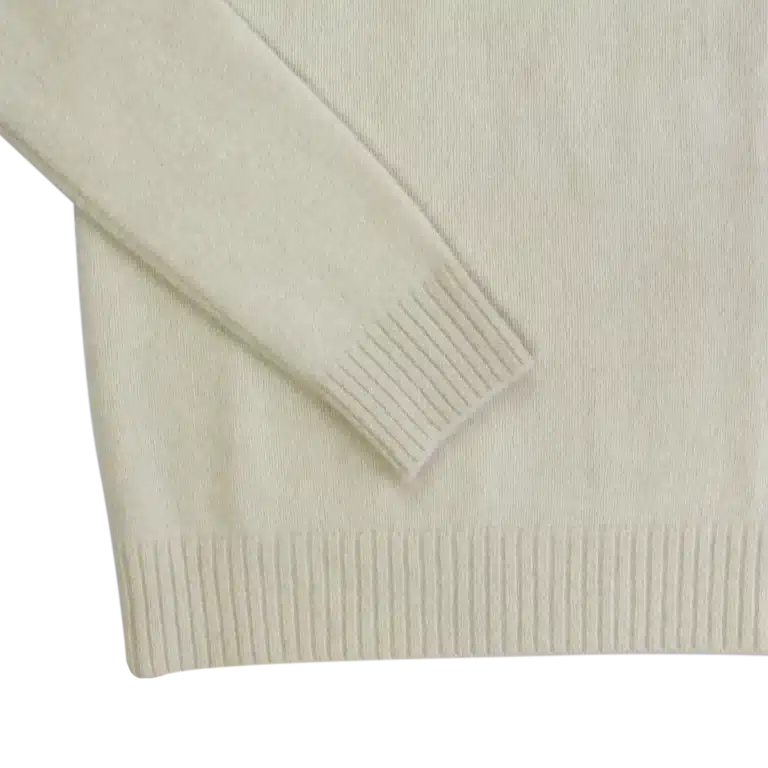 AK MC Women's roll neck pure cashmere sweater in ecru - Alexander