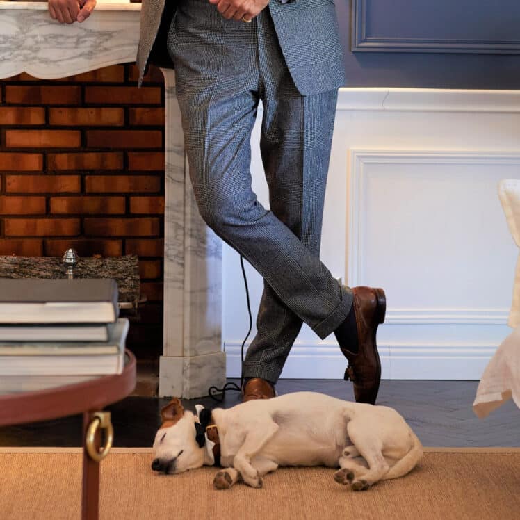 AK MC Grey POW Check VBC Flannel James Trousers