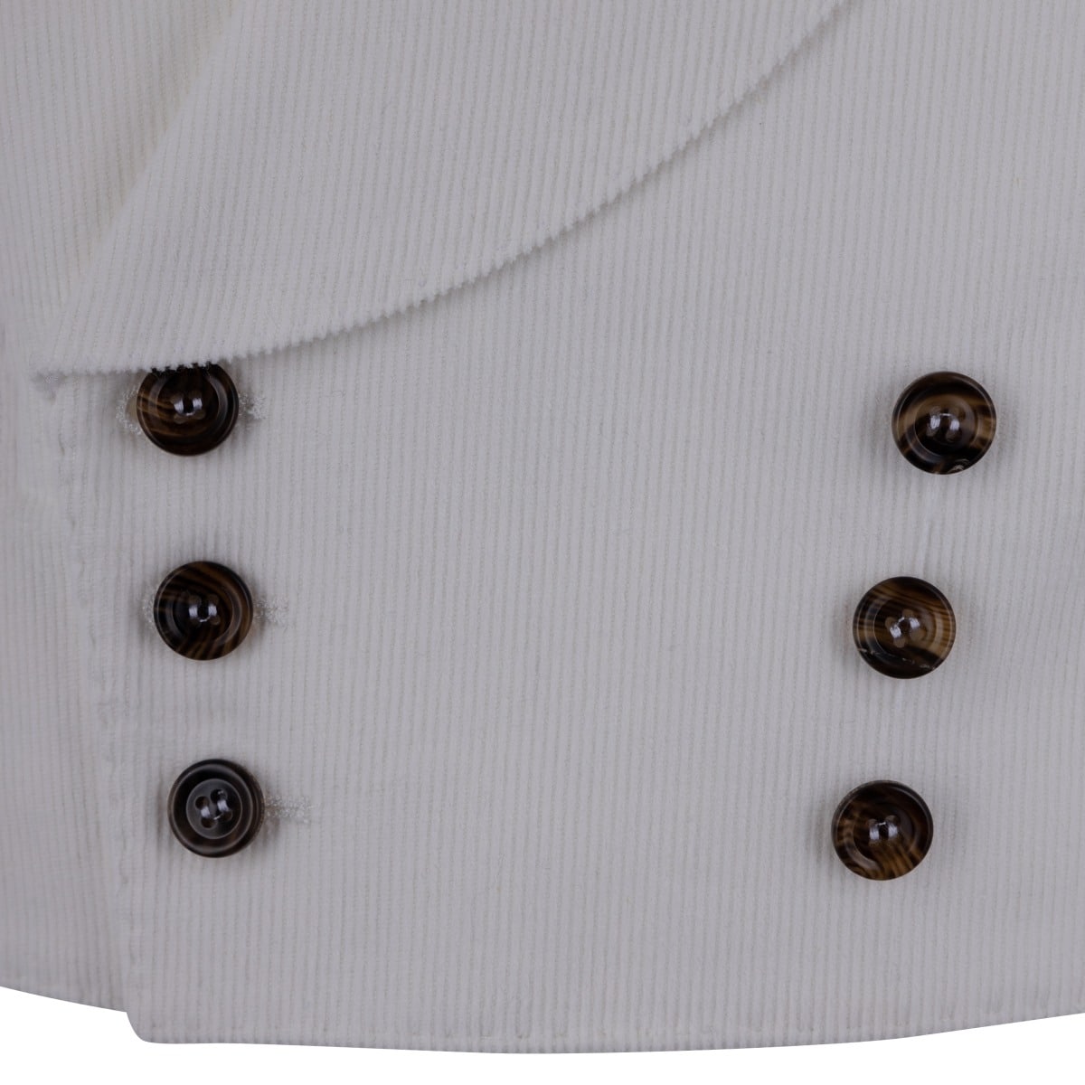 AK MC Double-Breasted “Gatsby” Waistcoat In Off-White Cotton