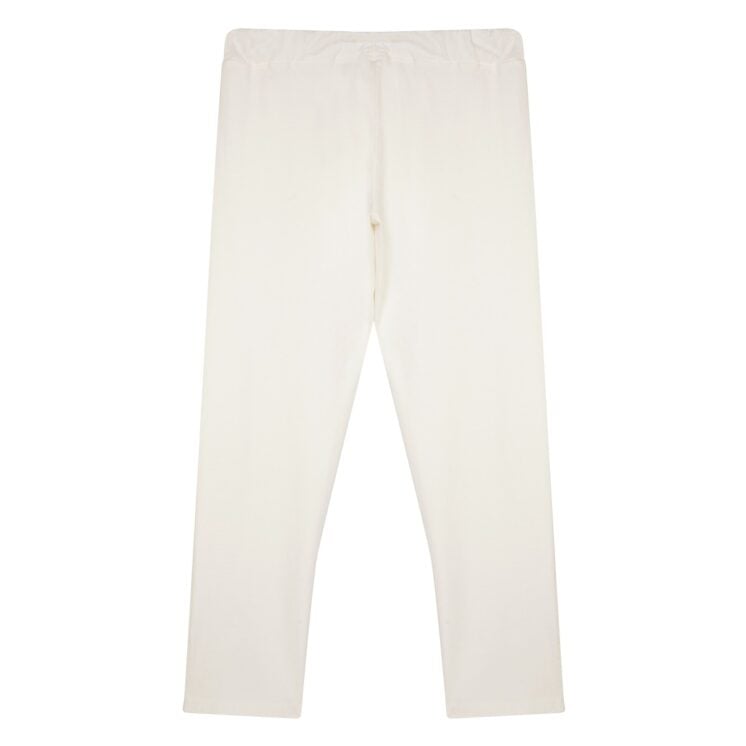 AK MC White Cotton Fleece Embroidered Ladies Tennis Pants