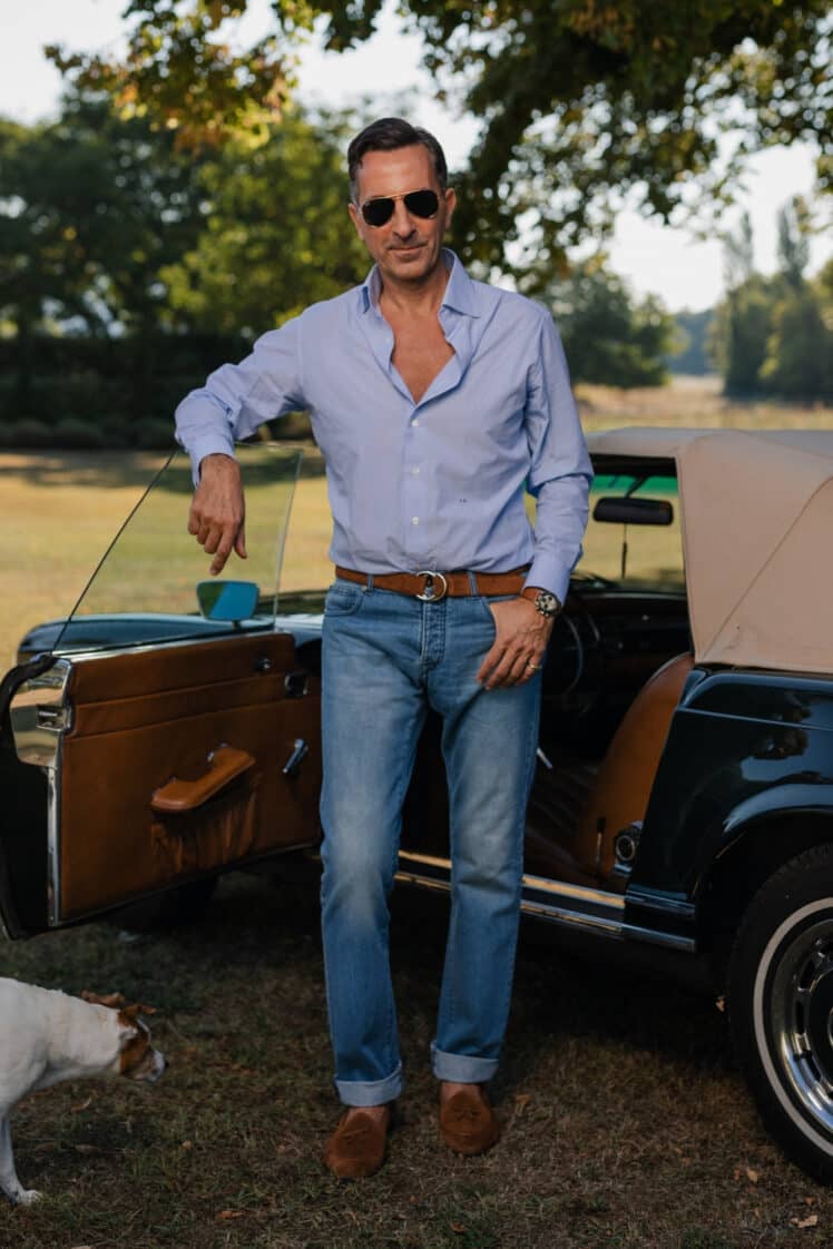 CEINTURE EN DAIM DOUBLE-D FABRIQUÉE À LA MAIN PAR AK MC