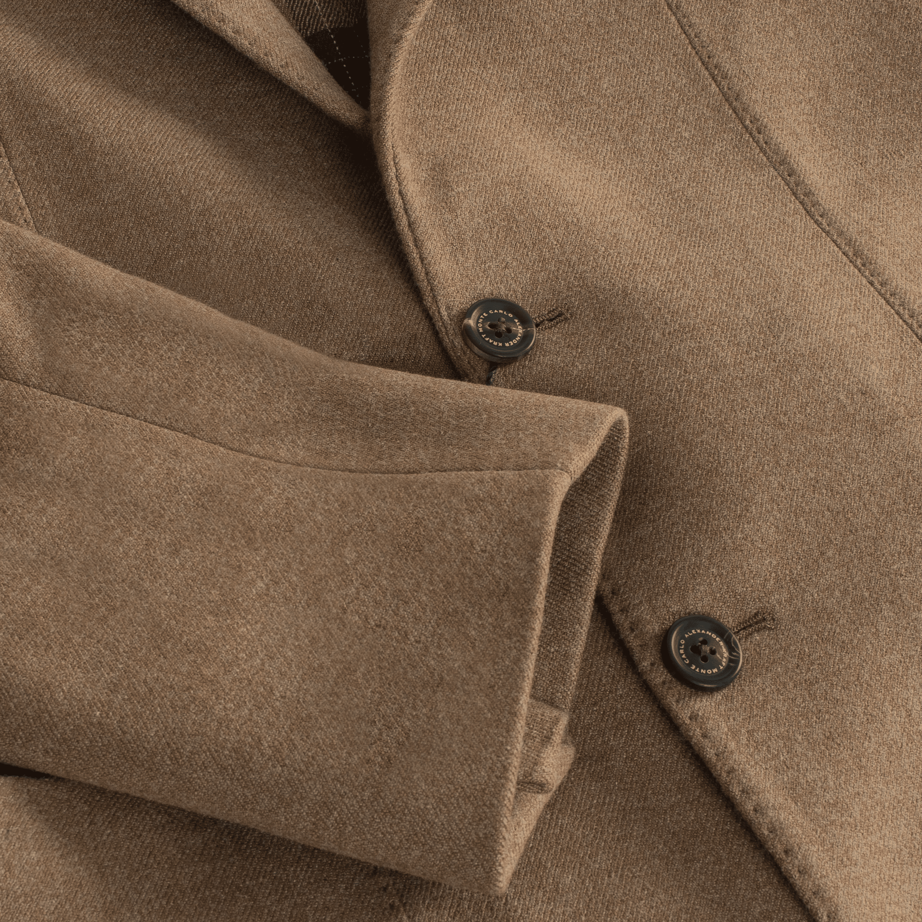 AK MC Caramel Cashmere blend double-faced unstructured PPJ