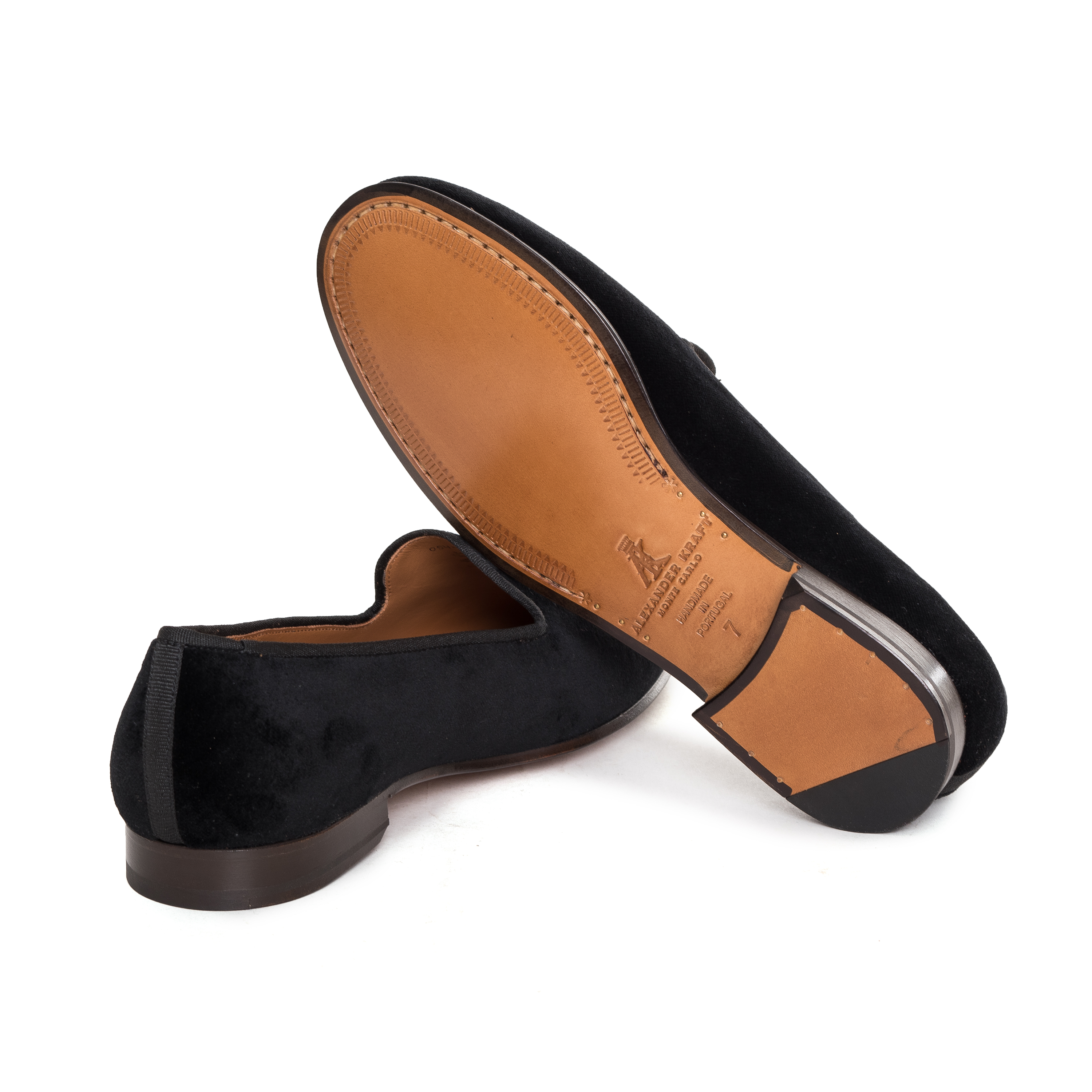 AK MC Kraftoni Black Velvet Albert Slipper - Alexander Kraft