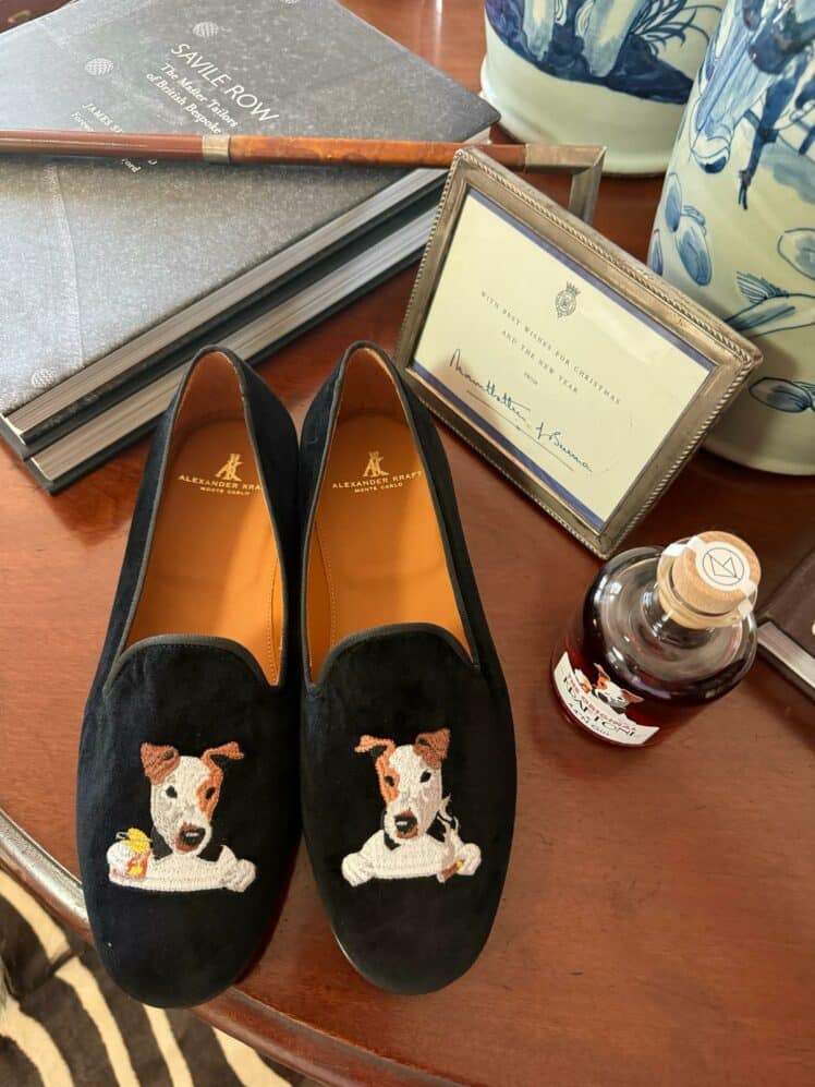 Chausson Albert en velours noir AK MC Kraftoni