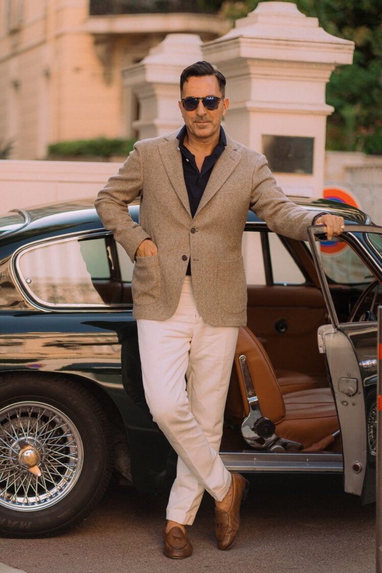 AK MC beige herringbone alpaca/lambswool unstructured PPJ