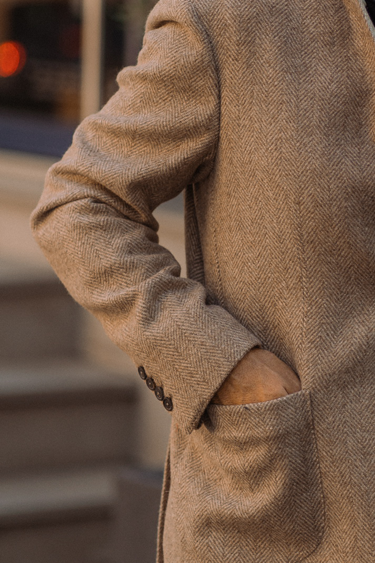 AK MC beige herringbone alpaca/lambswool unstructured PPJ