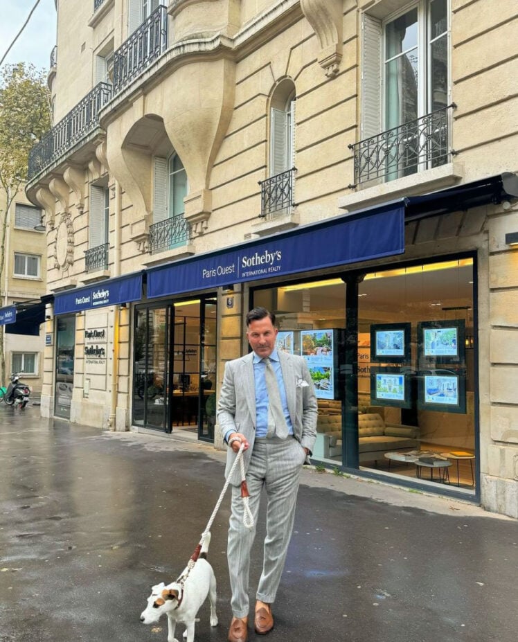 AK MC pearl grey angora blend luxury knitted tie