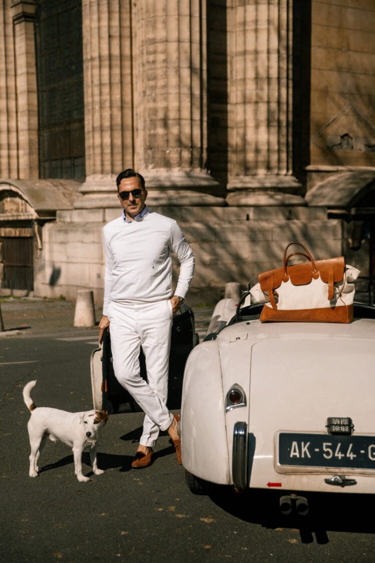 AK MC White Cotton Contemporary Gurkha Trouser