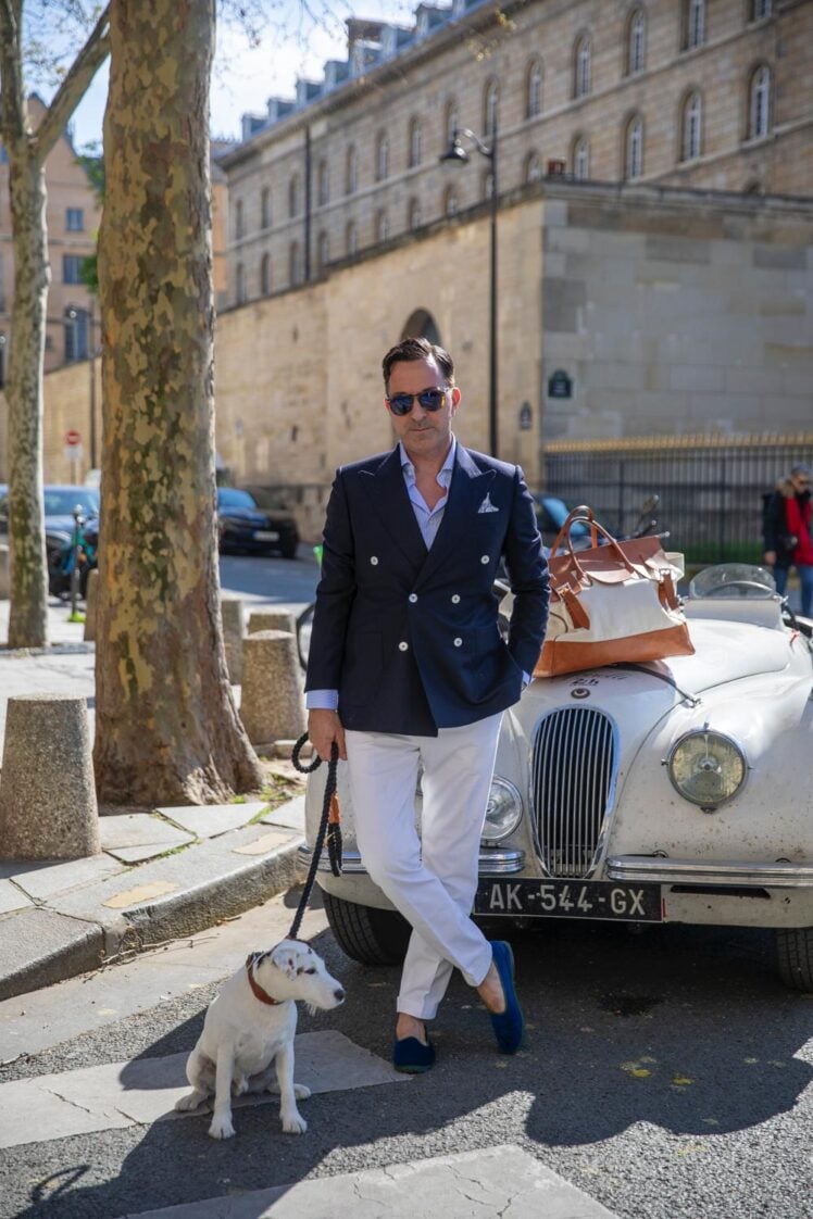 AK MC SOFT ECRU COTTON CONTEMPORARY GURKHA TROUSERS