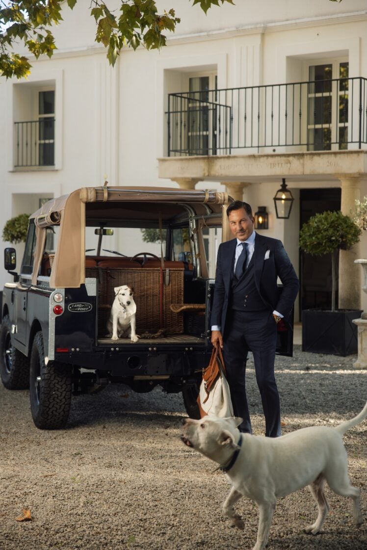 AK MC Navy Super 130s Wool Trousers