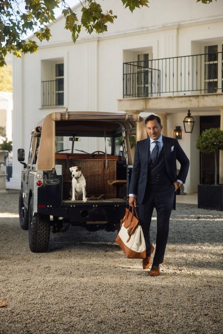 Navy Super 130s Wool DB Waistcoat