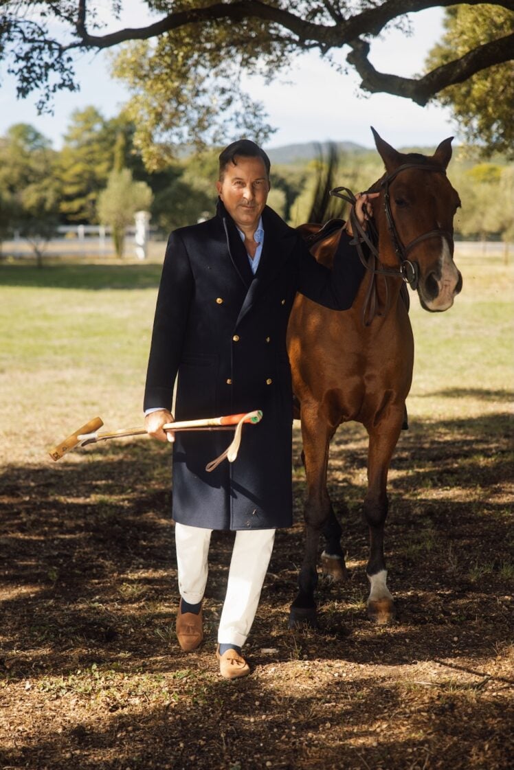 AK MC navy luxury wool Bridge coat