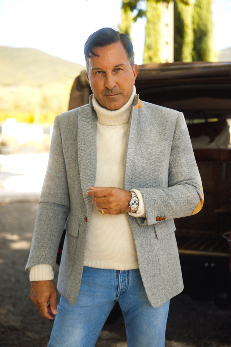 Ecru Roll Neck Sweater (100% Cashmere)